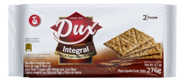 Encontraproduto.com.br - Biscoto Cream Cracker Integral Dux 276g