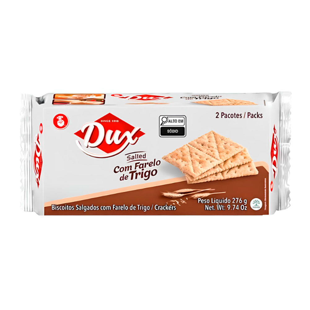 Encontraproduto.com.br - Biscoto Cream Cracker Integral Dux 276g