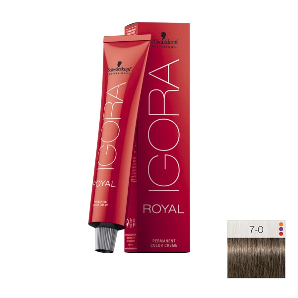 Encontraproduto.com.br - Tinta 60ml 7.0 Louro Medio - Igora Royal