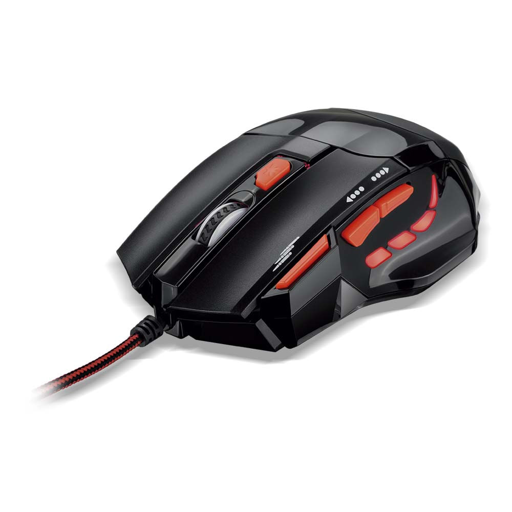 Mouse Gamer com Rapid Fire 2400DPI Preto/Vermelho Multilaser - MO236OUT [Reembalado]