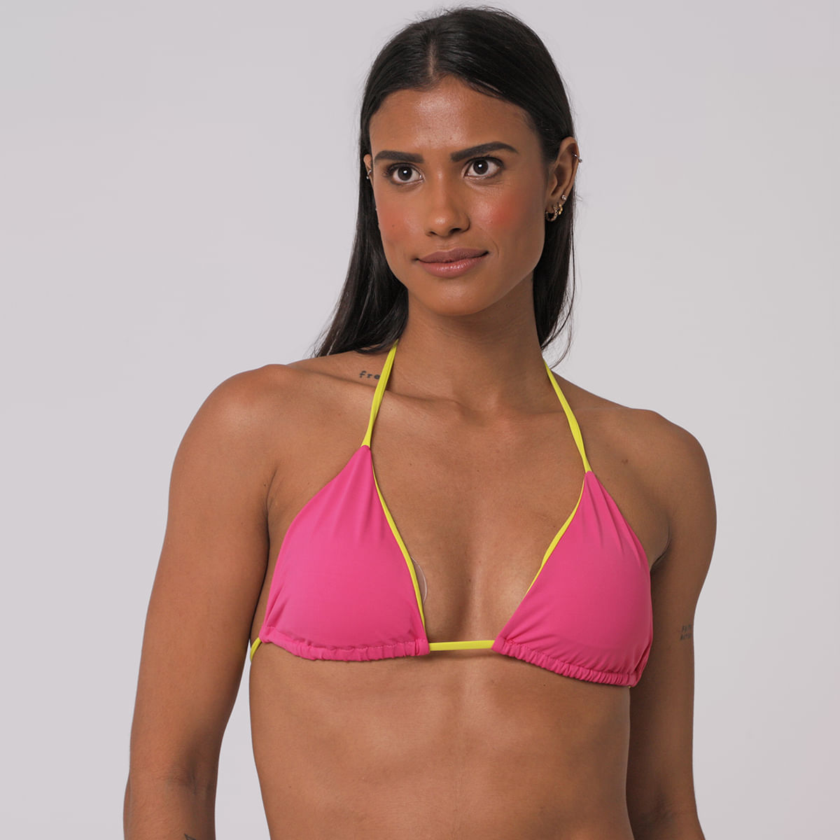 Biquini Top Com Bojo Liso Roxa -Viva