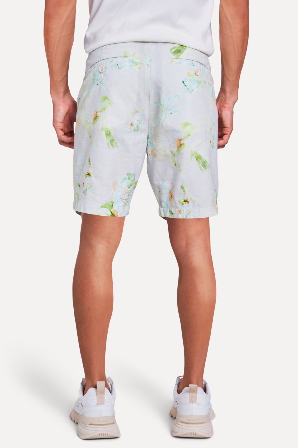 Encontraproduto.com.br - Bermuda Casual Estampada Jardim Noir
