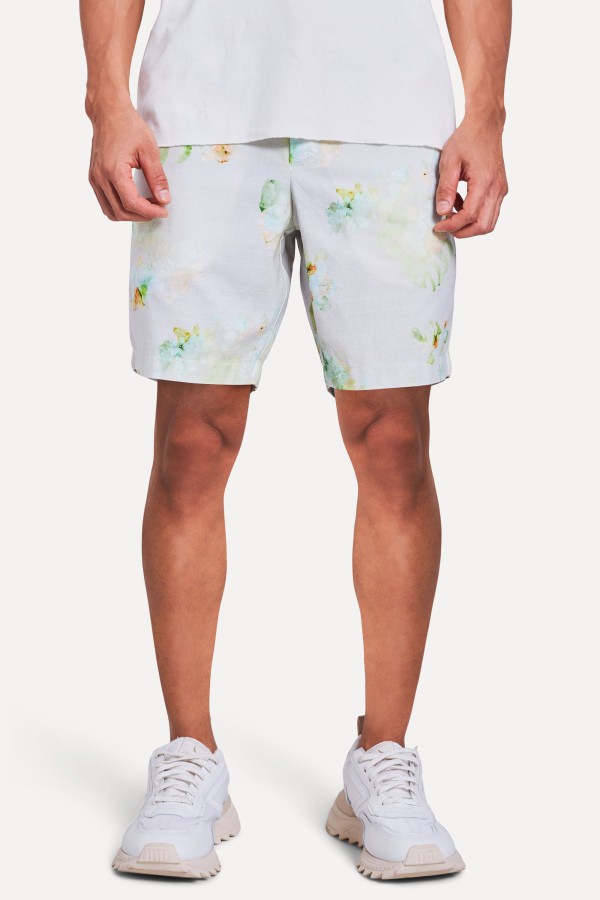 Encontraproduto.com.br - Bermuda Casual Estampada Jardim Noir