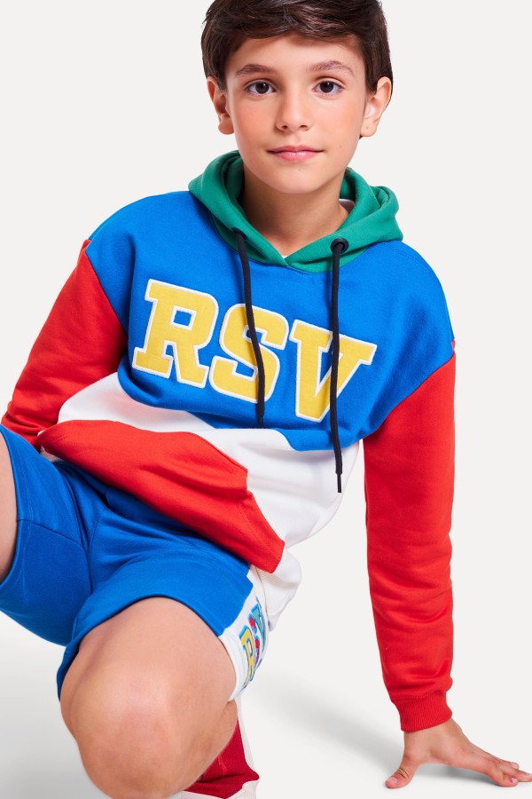 Encontraproduto.com.br - Hoodie Mini Color Block Bordado Rsv