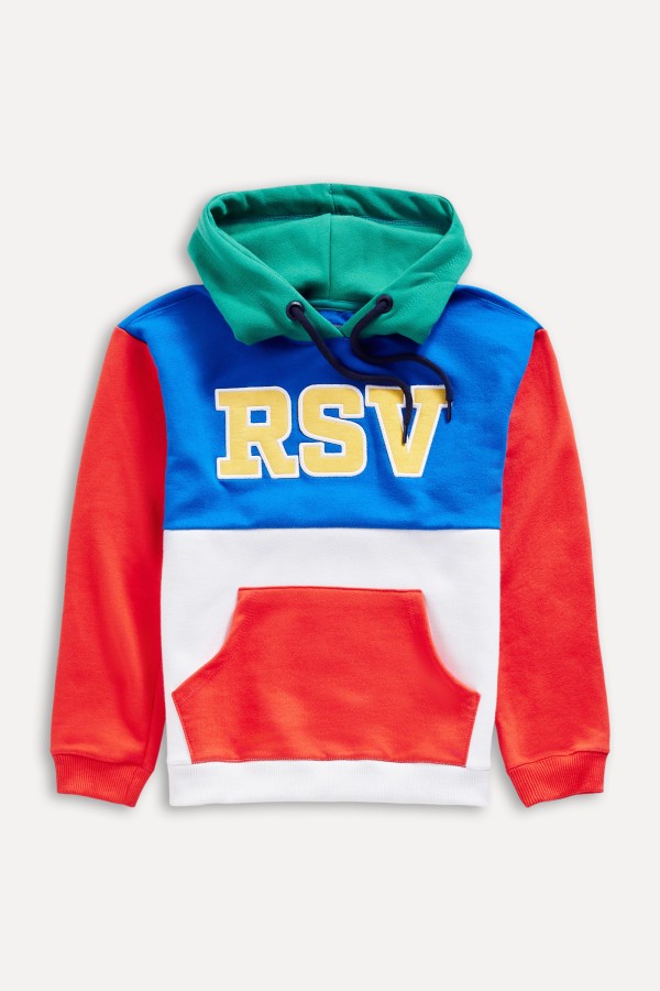 Encontraproduto.com.br - Hoodie Mini Color Block Bordado Rsv