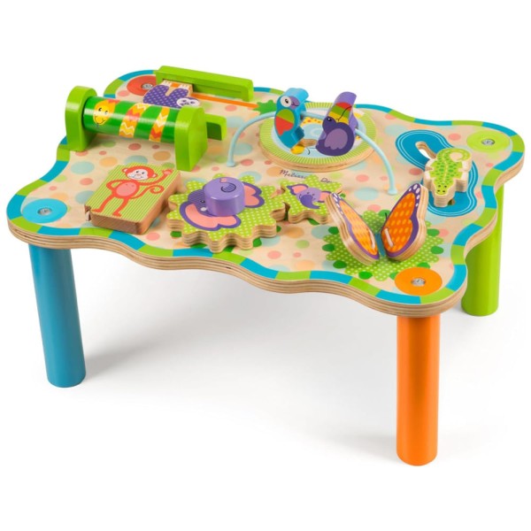 Encontraproduto.com.br - Mesa de Atividades Infantil, Tema Selva com 8 Atividades Práticas Diferentes para Ajudar a Desenvolver Habilidades Importantes, Melissa & Doug