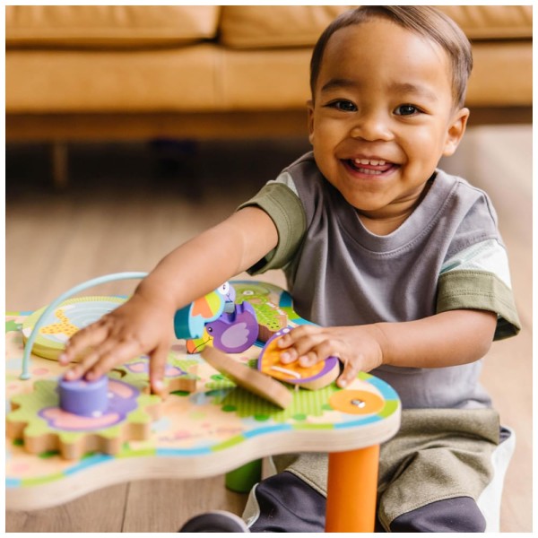 Encontraproduto.com.br - Mesa de Atividades Infantil, Tema Selva com 8 Atividades Práticas Diferentes para Ajudar a Desenvolver Habilidades Importantes, Melissa & Doug
