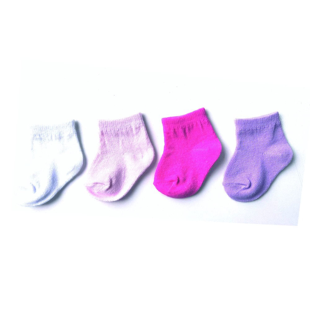 Pack com 4 pares lisos bebê basic + menina