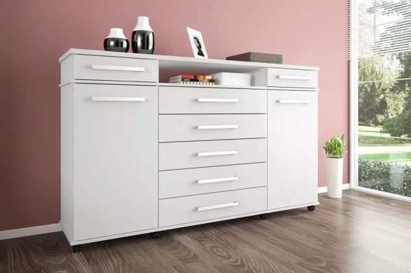 Encontraproduto.com.br - Comoda 07 Gavetas London Com Rodizios Demobile
