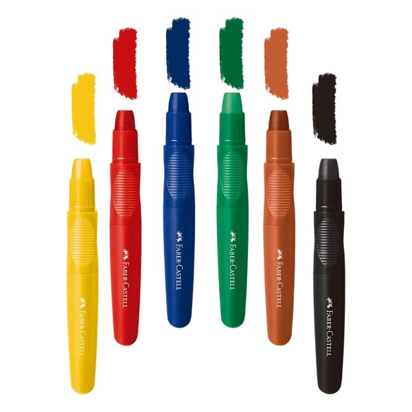 Encontraproduto.com.br - GIZ DE CERA 6 CORES JUMBO SUPERMACIO 224006