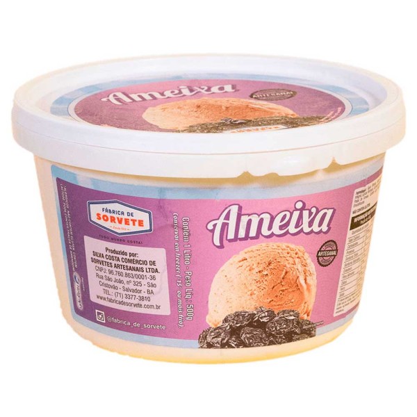 SORVETE FABRICA DE SORVETE AMEIXA 1L