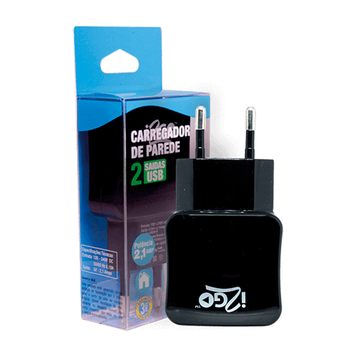 Encontraproduto.com.br - Carregador I2go Tomada 2 Usb I2gdbl203