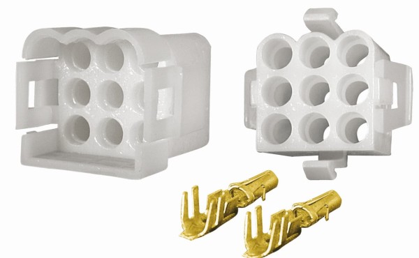 Encontraproduto.com.br - Kit terminal macho+femea 9 vias hylok