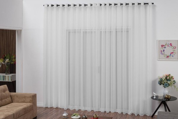 Encontraproduto.com.br - Cortina Sevilha Para Portas Janelas 5M Gelo Decoração