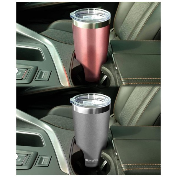 Encontraproduto.com.br - Copo Térmico 600 mL para Cerveja, Café com Isolamento a Vácuo, SUNWILL, Rosa