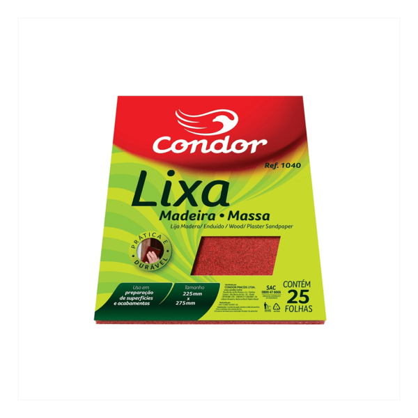 Encontraproduto.com.br - LIXA CONDOR MADEIRA MASSA R.1040 180