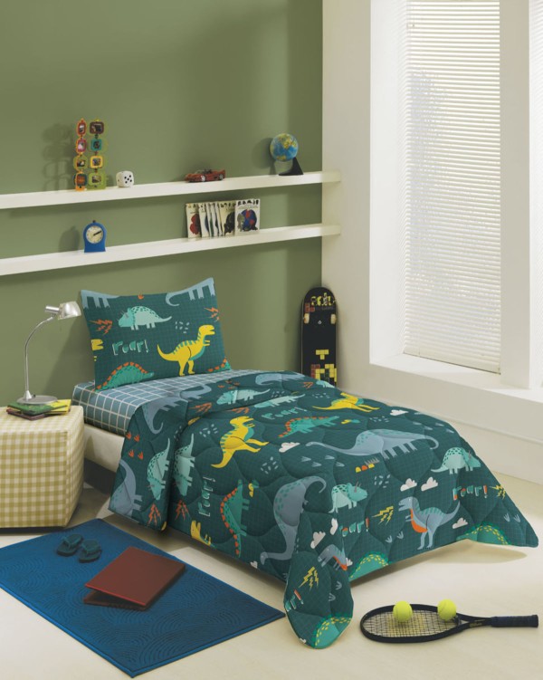 Encontraproduto.com.br - Edredom Dinossauro Verde
