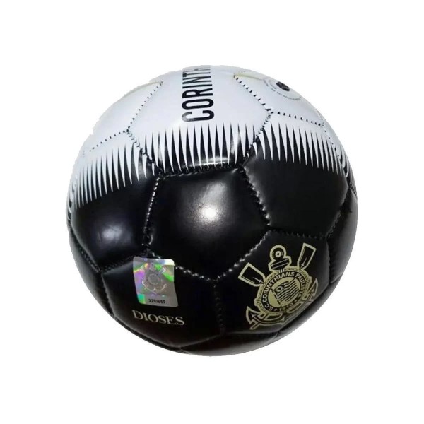 Encontraproduto.com.br - Bola de Futebol Infantil para criança Corinthians Licenciada Sportcom Preto e Branco 02