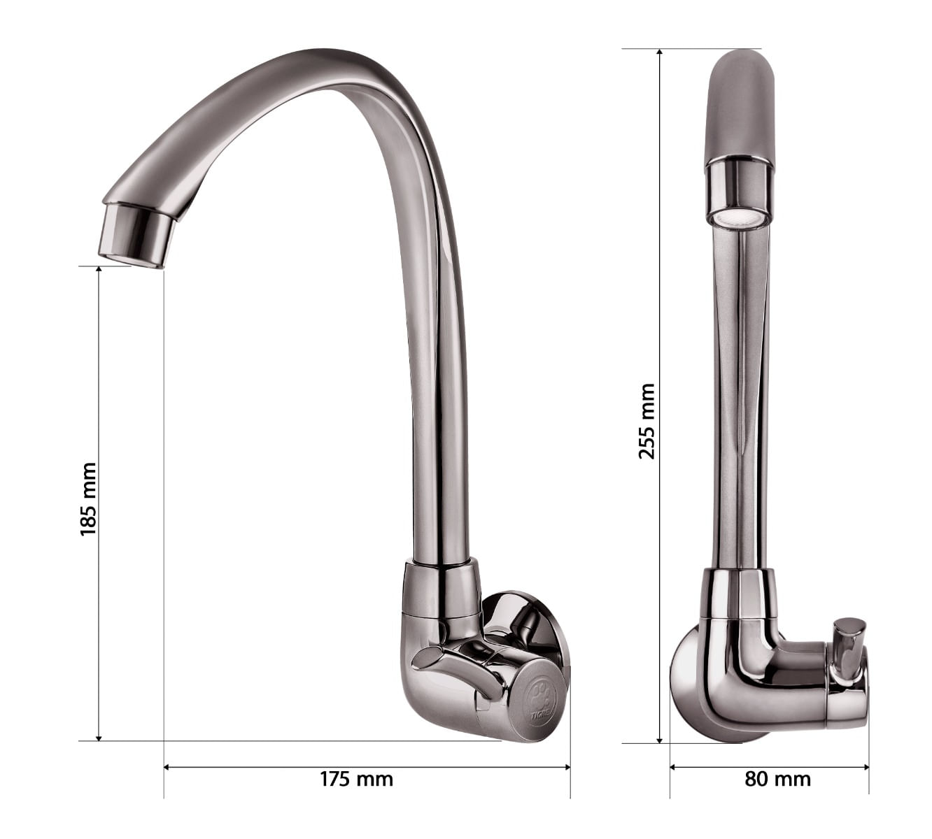 Encontraproduto.com.br - Torneira Cozinha Parede Alta Movel Ônix 1/2-3/4