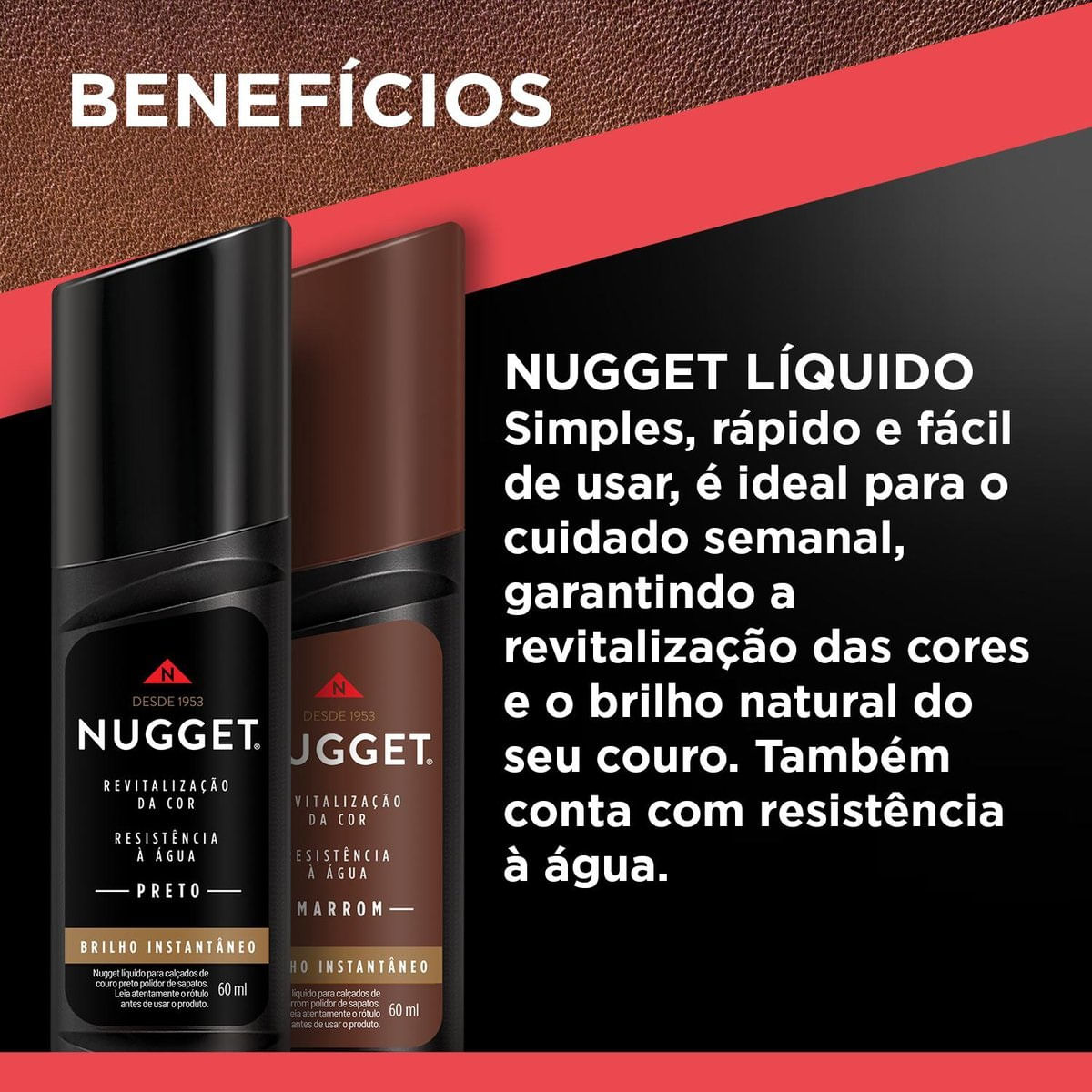 Encontraproduto.com.br - Graxa para Sapato em Pasta Marrom Nugget Lata 36G