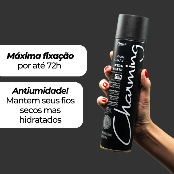 Encontraproduto.com.br - Kit Profissional Hair Spray Charming Extra Forte (6x400ml)