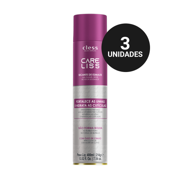 Kit Profissional Spray Secante de Esmalte Care Liss (3x400ml)