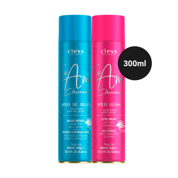 Kit Spray Argan + Spray Gloss Eu Amo Charming 300ml