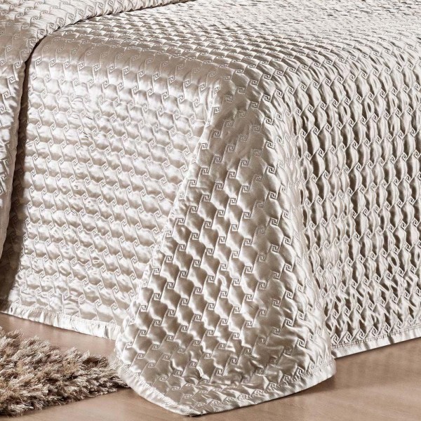 Encontraproduto.com.br - Kit Cobre Leito Casal Cetim Charmousse 3 Peças - Prata