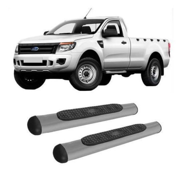 Encontraproduto.com.br - Estribo Oval Ranger 2013 A 2020 Cabine Simples Grafite