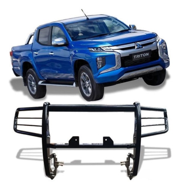 Para-Choque de Impulsão L-200 Triton 17 a 2020 C/Suporte Preto