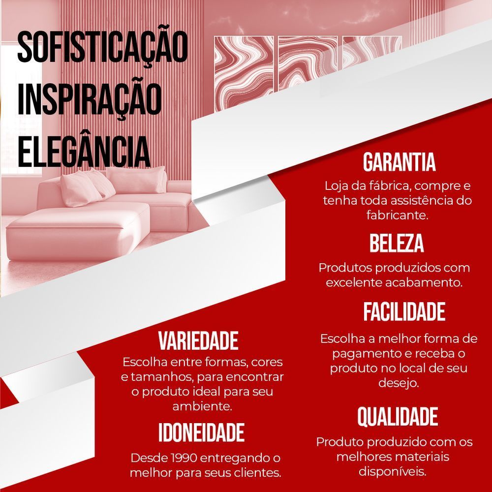 Encontraproduto.com.br - Kit Com 2 Quadros Decorativos Abstratos Com Moldura Para Sala Quarto Escritório 72x72 Abstrato 014