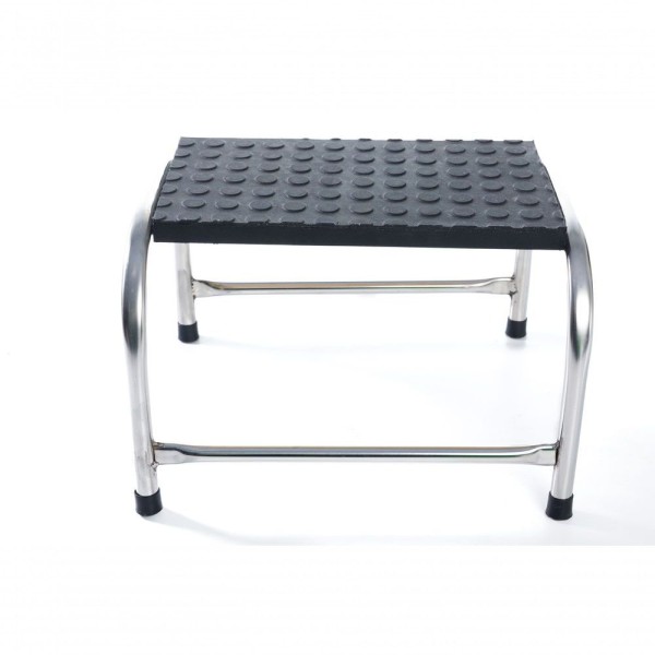 Encontraproduto.com.br - Escada Multiuso 1 Degrau Aço Inox Piso Em Mdf Com Antiderrapante Medcombo