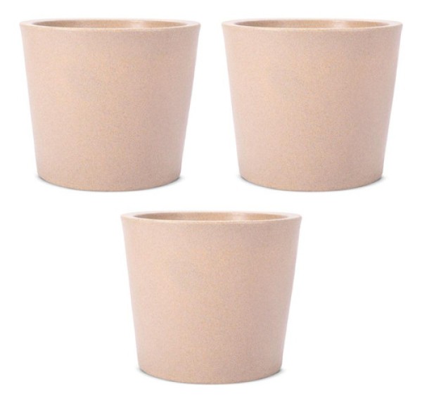 Kit 3 Vasos Badi Bege 28cm Terrano