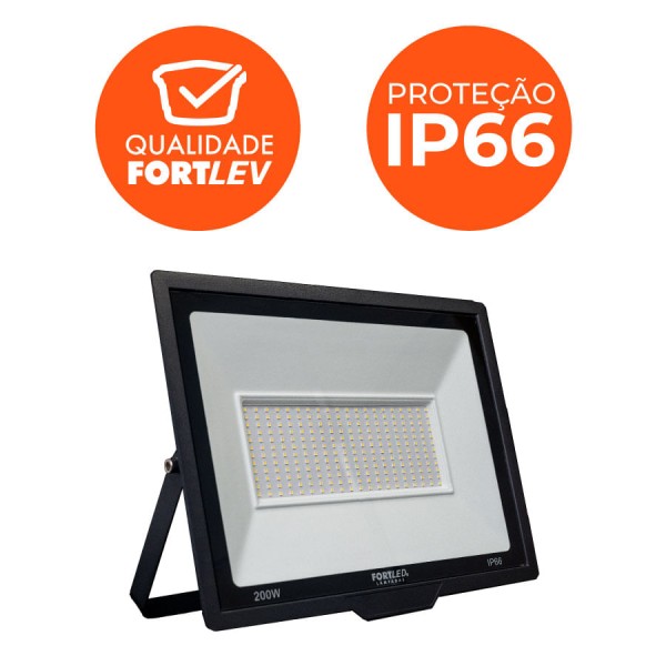 Encontraproduto.com.br - Kit 5 Refletores de Led 200W Fortled