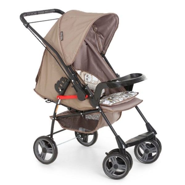 Encontraproduto.com.br - Carrinho De Bebê Galzerano Milano Reversível Ii Preto Com Panda