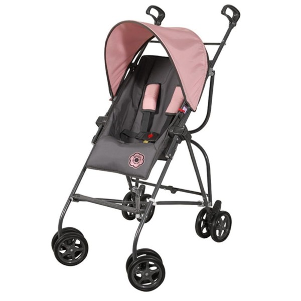 Encontraproduto.com.br - Carrinho De Bebê Galzerano Passeio Capri Grafite E Rosa