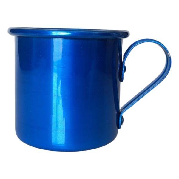 Encontraproduto.com.br - Caneca Copo Moscow Mule Alumínio 250ml Drink Café Varias Cores Cor:azul