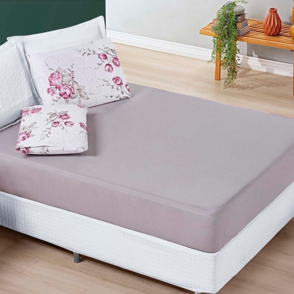 Encontraproduto.com.br - Jogo Cama Lençol Celi Solteiro Micropercal 200 Fios 2 Peças - Palha Florido
