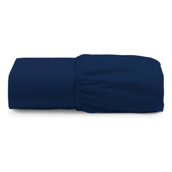Encontraproduto.com.br - Lençol Unique Avulso de Baixo Casal Padrão com Elástico Micro Percal 400 Fios - Azul Marinho