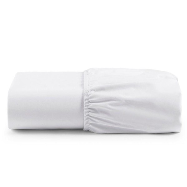 Encontraproduto.com.br - Lençol Unique Avulso De Baixo Queen Com Elástico Micro Percal 400 Fios - Branco