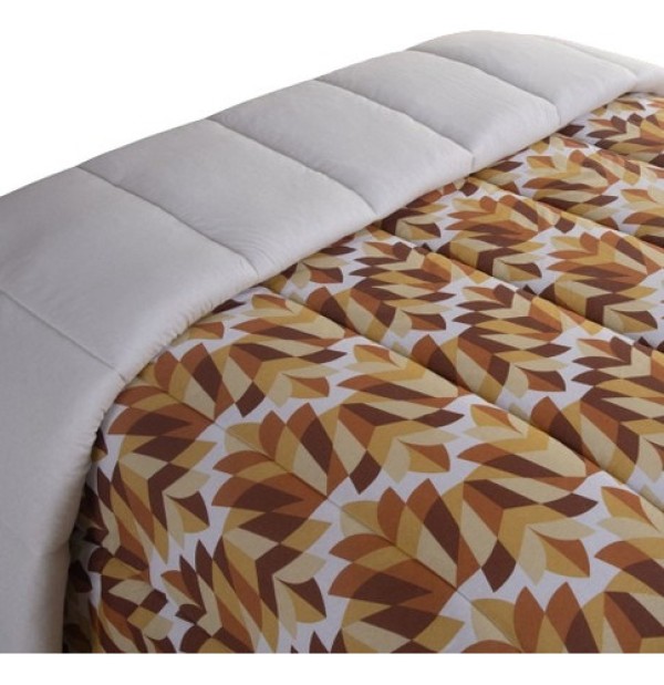 Encontraproduto.com.br - Edredom Cobertor Sonnet Solteiro Malha Estampada Dupla Face 100% Algodão - Flor - Salmão