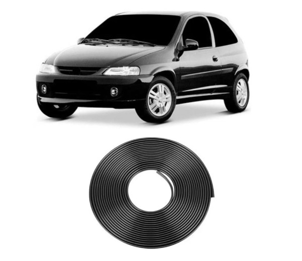 Encontraproduto.com.br - Borracha Protetora Borda Porta Preta Celta 2 Portas 5m Mini