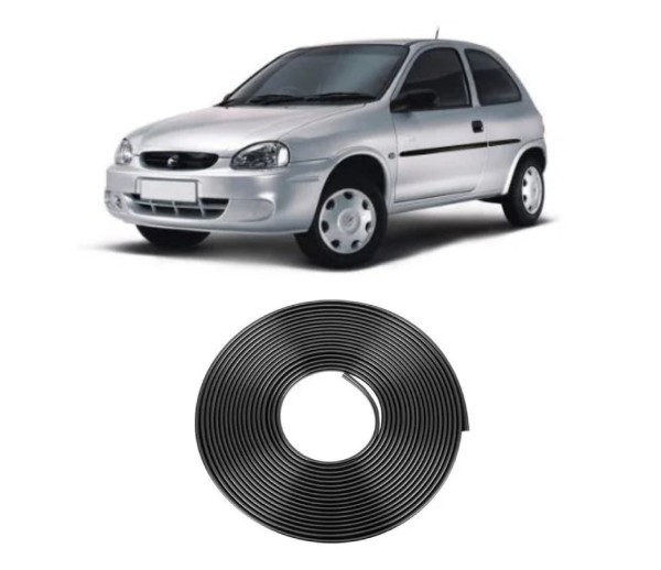 Encontraproduto.com.br - Borracha Protetora Borda Porta Preta Corsa 2 Portas 5m 7x14