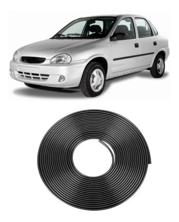 Encontraproduto.com.br - Borracha Protetora Borda Porta Preta Corsa 4 Portas 10m 7x14