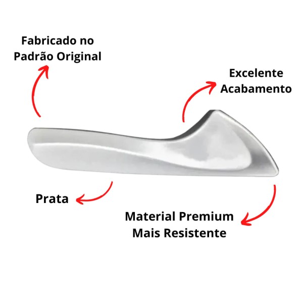 Encontraproduto.com.br - Par Gatilho Puxador Maçaneta Interna Hb20 Hb20 Sedan Prata - Un / 2