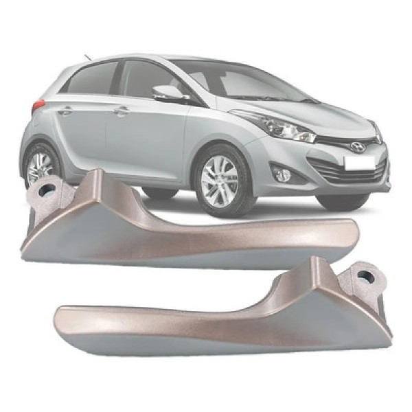 Encontraproduto.com.br - Par Gatilho Puxador Maçaneta Interna Hb20 Hb20 Sedan Prata - Un / 2