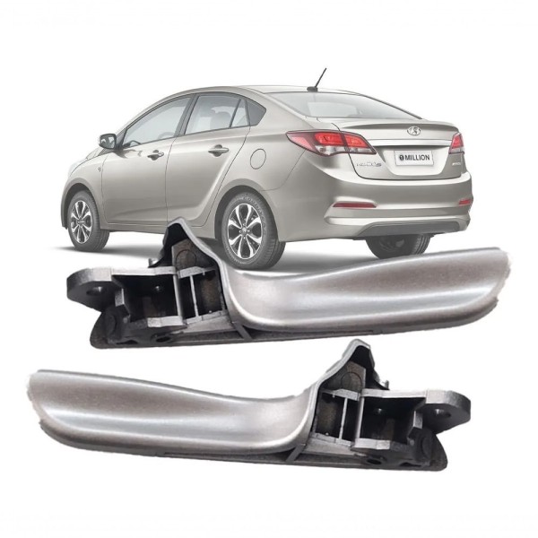 Encontraproduto.com.br - Par Gatilho Puxador Maçaneta Interna Hb20 Hb20 Sedan Prata - Un / 2