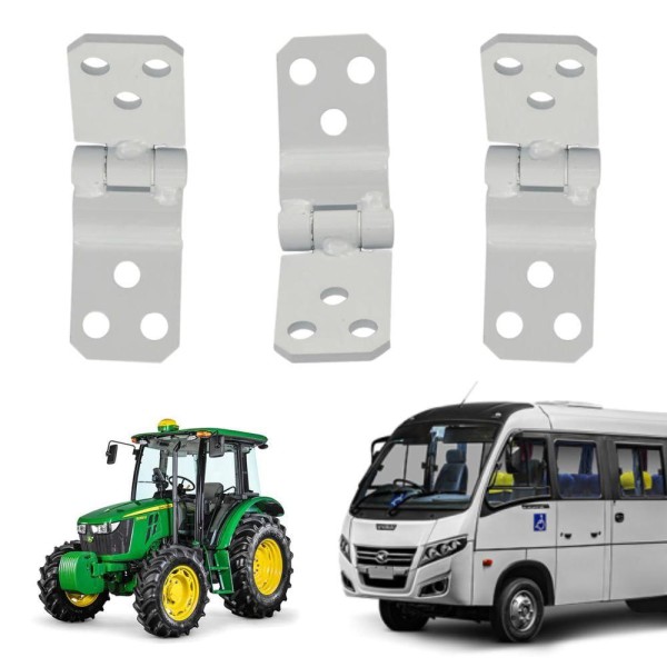 Encontraproduto.com.br - Kit 3 Dobradiças P/ Porta Ferro Agrícola Ônibus Uso Geral - Un / 3