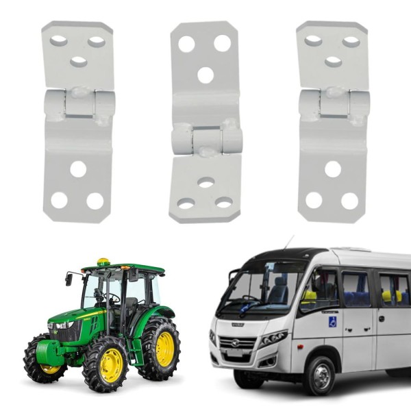 Encontraproduto.com.br - Kit 3 Dobradiças P/ Porta Ferro Agrícola Ônibus Uso Geral - Un / 3