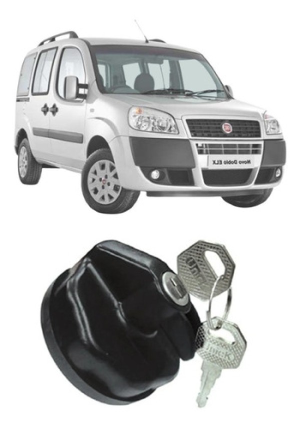 Encontraproduto.com.br - Tampa Combustível Valvulada C/ Rosca E Chave Doblo Após 2006